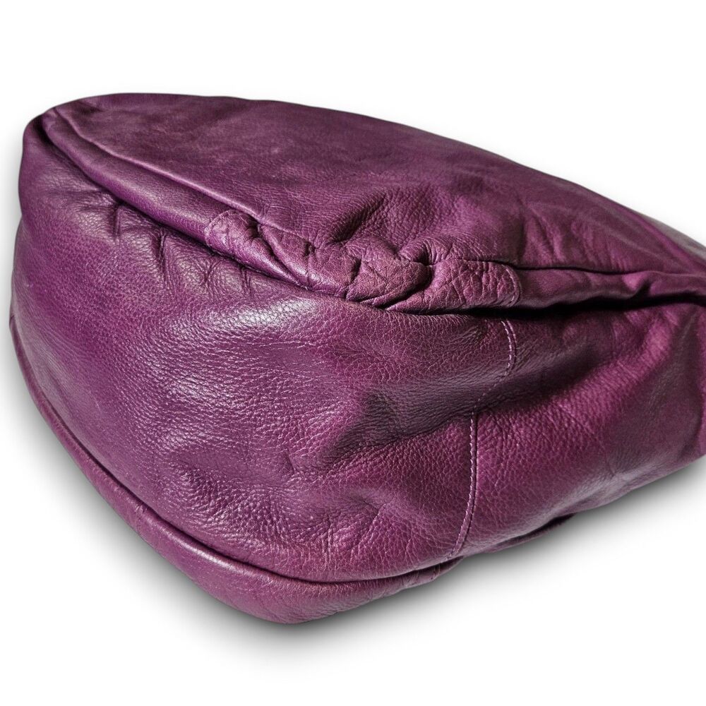 See By Chloe XL Purple Orchid & Gunmetal Leather Vintage Y2K Shoulder Bag, VGUC - Picture 6 of 12